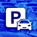 one day parking logo in blue