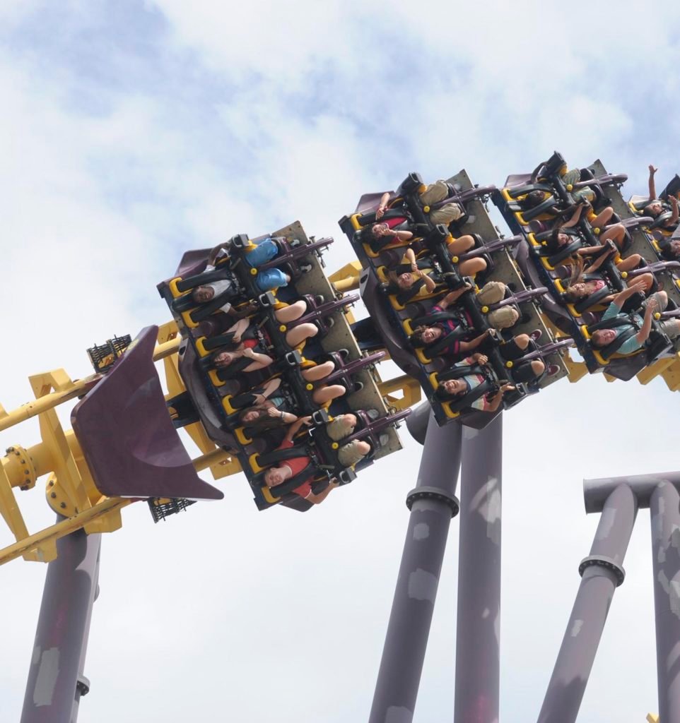 Batwing coaster at Six Flags America
