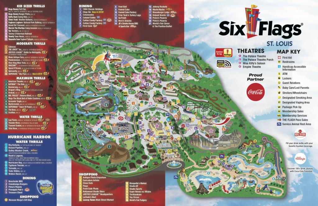 Six Flags St Louis Park Map The World Map