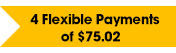 4fp_7502 Four flexible payments of $75.02