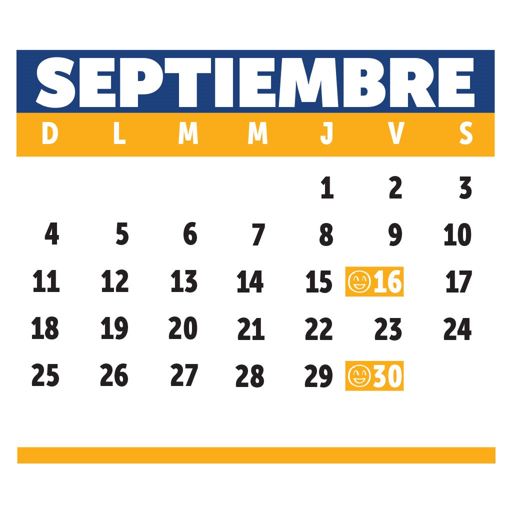 Calendario eventos-septiembre