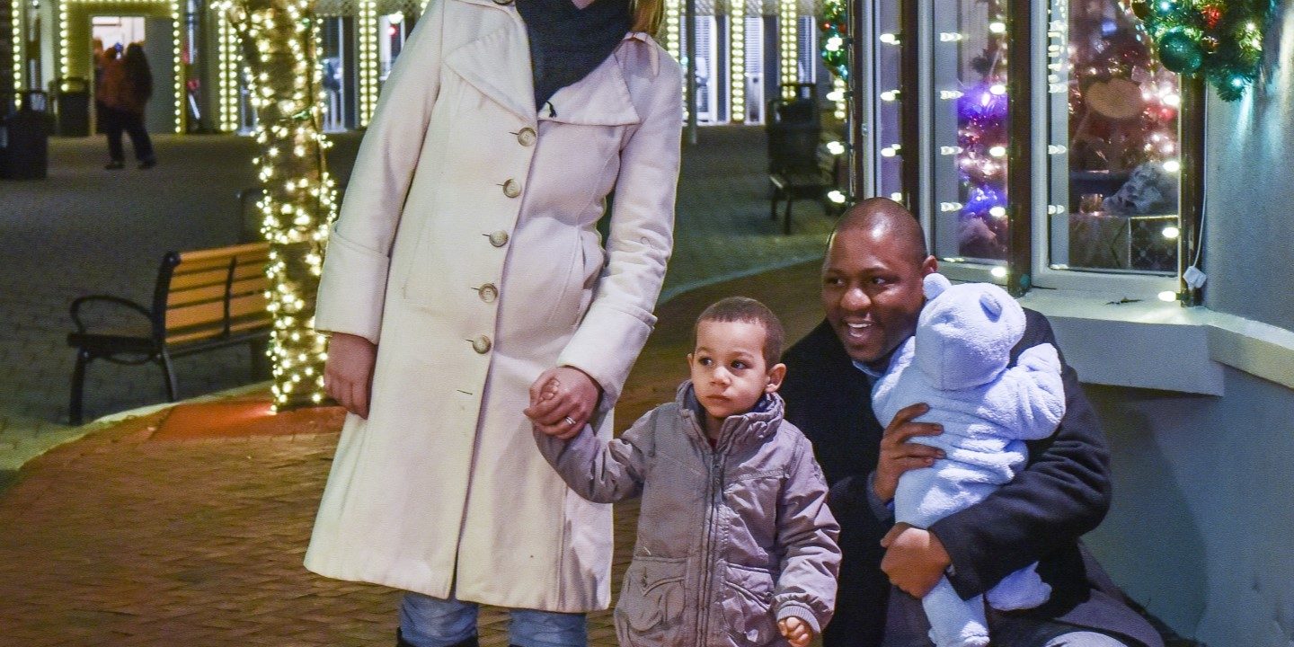 Walk down Main Street in Rockville in the falling snow and décor, and mingle with holiday characters at Holiday In The Park.