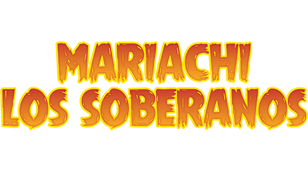 Mariachi los Somberanos written in styled font in orange and yellow