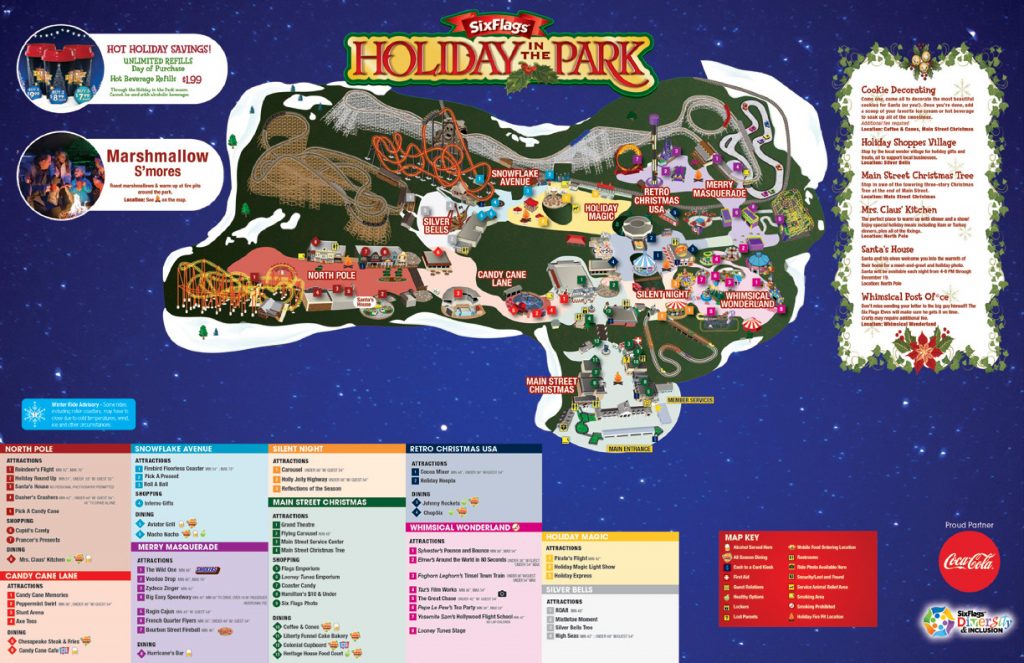 A detailed map of Holiday in the Park.