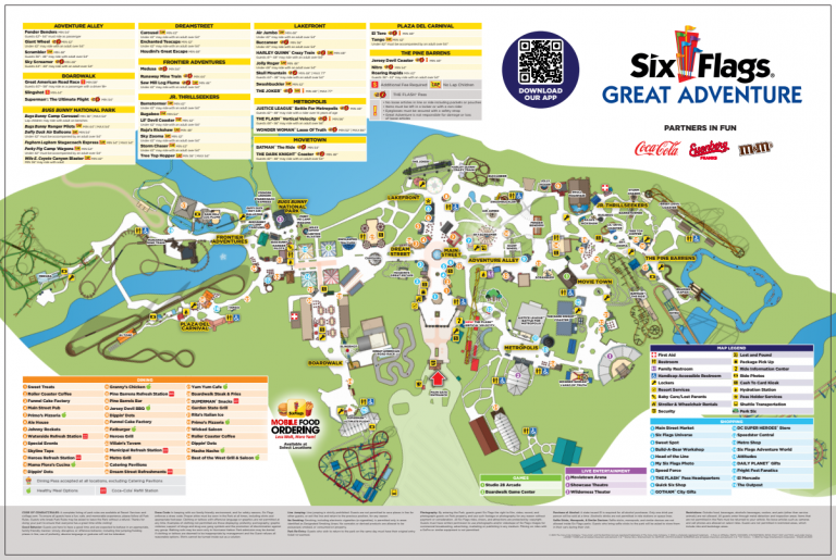 Maps Six Flags Great Adventure - SFGADv 2025 Park Map 768x515 