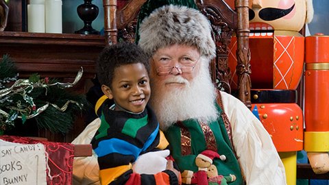 Santa and Child at Meet & Greet