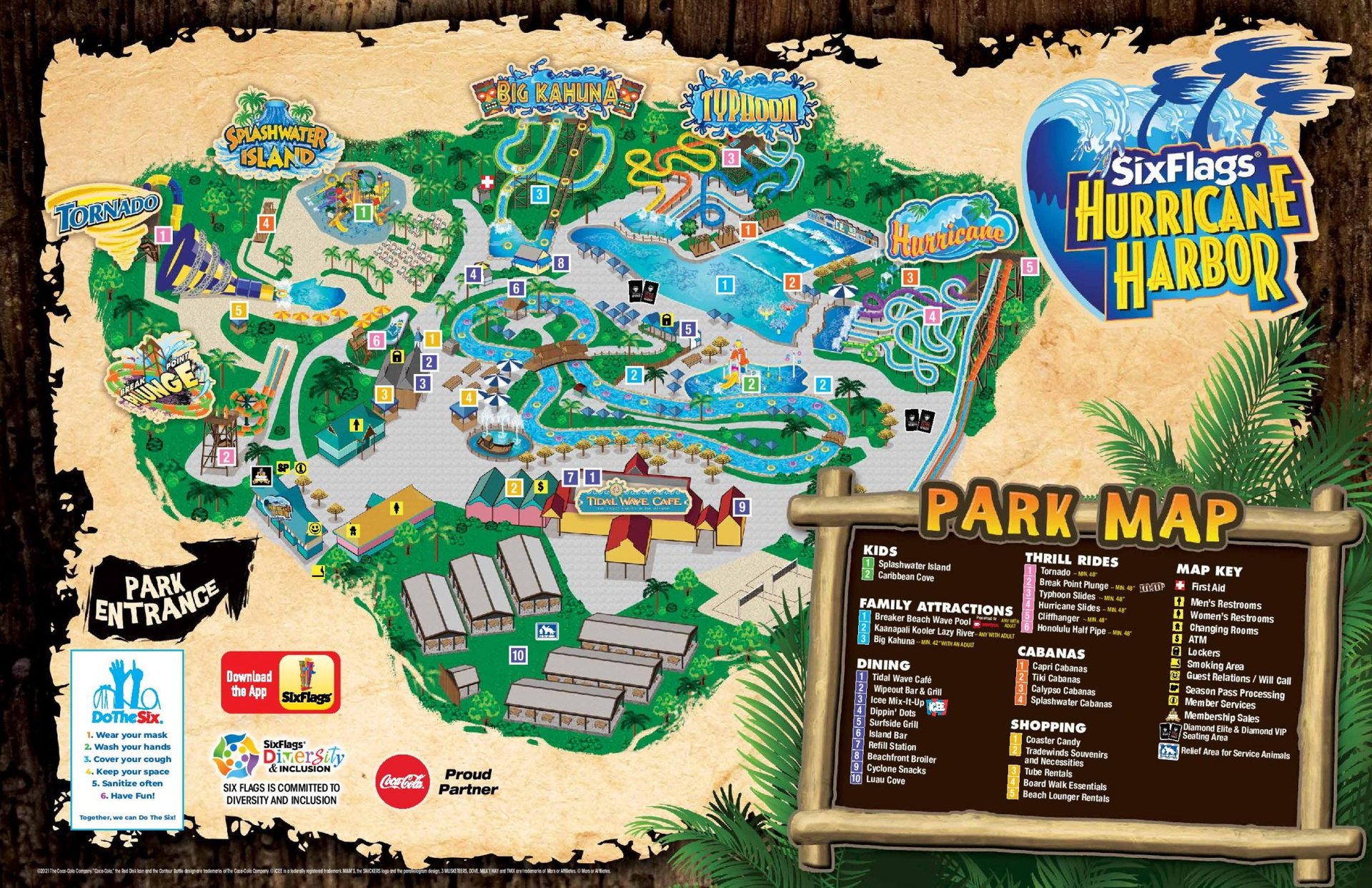 Park Map Hurricane Harbor Concord