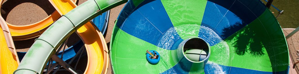 overhead view of typhoon twister at hurricane harbor phoenix