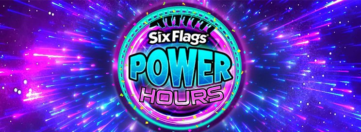 six flags power hours logo