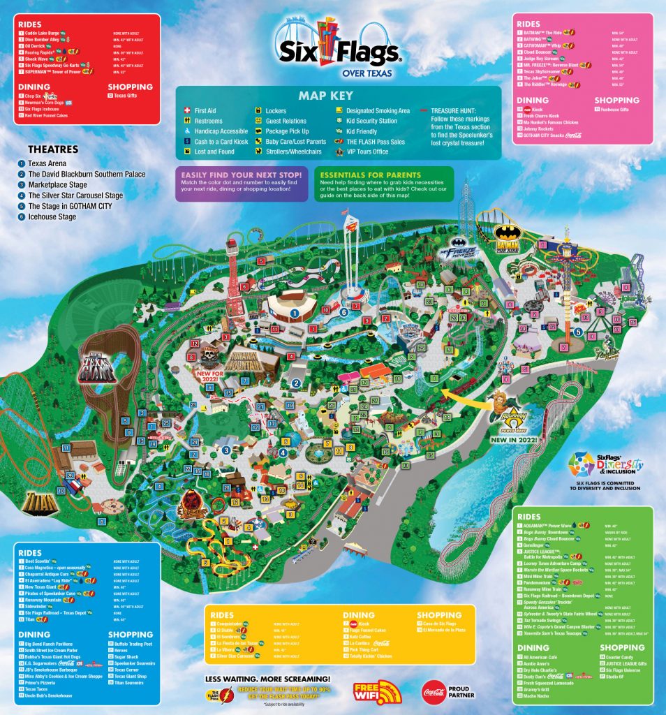 Collectible Historical Memorabilia Six Flags Over Texas 2019 Park Map Collectible Historical Memorabilia Six Flags Over Texas 2019 Park Map